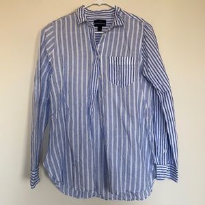 JCrew Blue & White Stripe Button-down